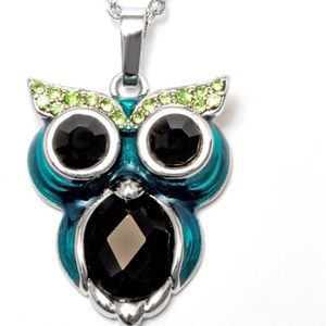 Crystal Owl Pendant Necklace